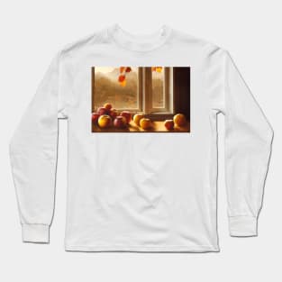 Freshly harvested apples at autumn Long Sleeve T-Shirt